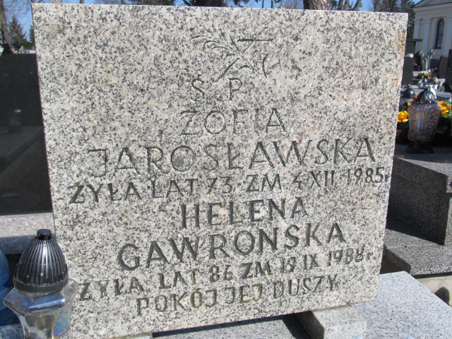 Zofia Jarosławska Krasnystaw - Grobonet - Wyszukiwarka osób pochowanych