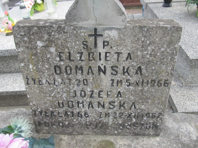 Józefa Domańska Krasnystaw - Grobonet - Wyszukiwarka osób pochowanych