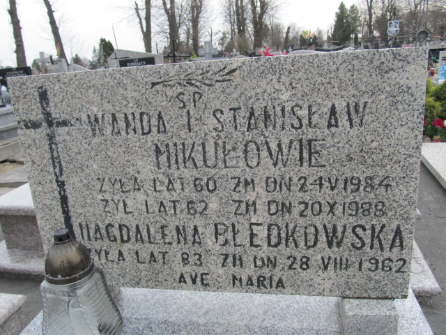 Wanda Mikuła Krasnystaw - Grobonet - Wyszukiwarka osób pochowanych